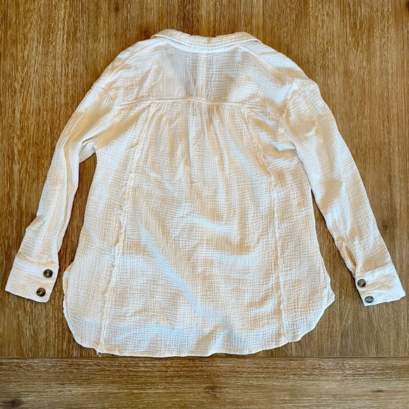 Free People Button Front Long Sleeve Tunic Top - Picture 10 of 14